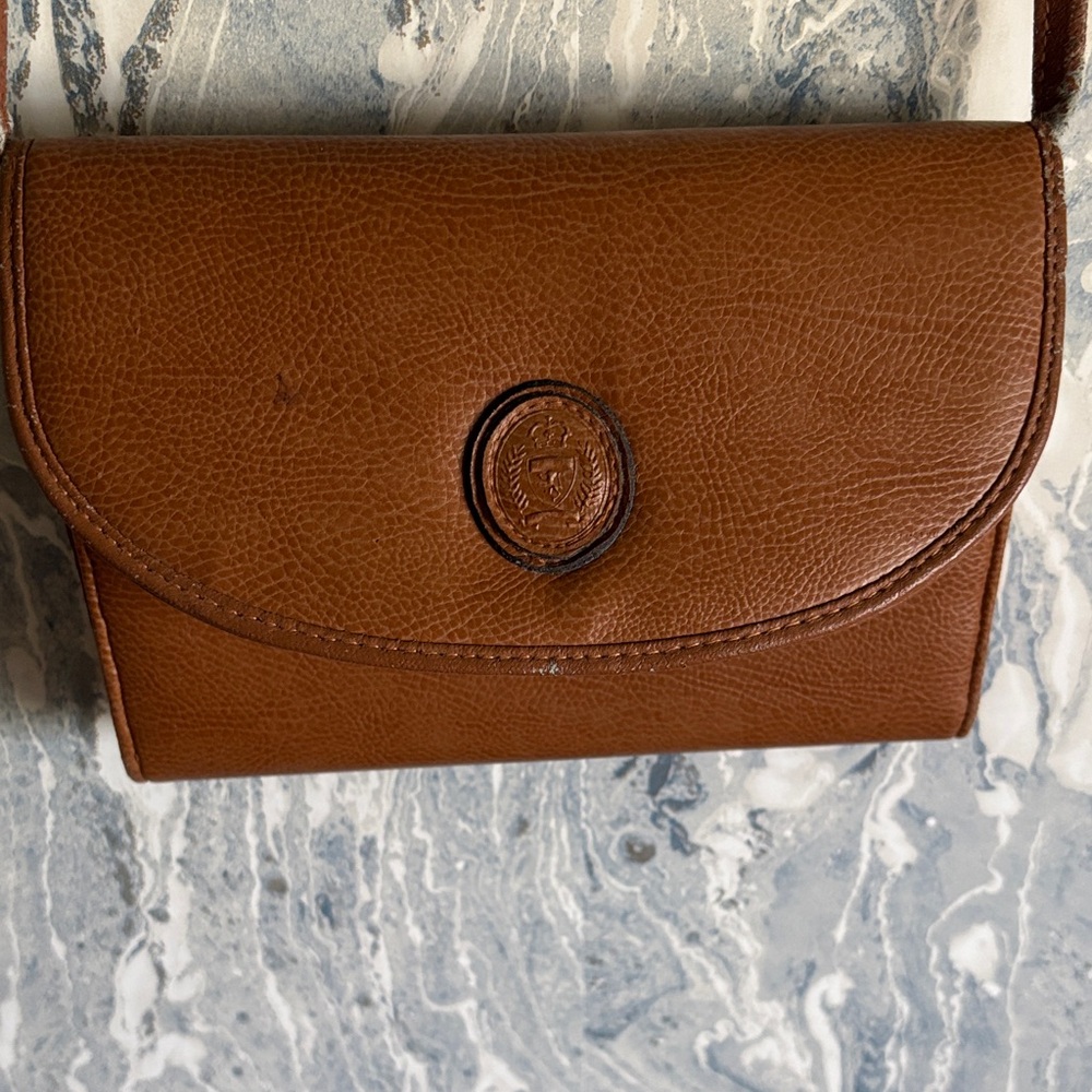 Source Unknown Tan Leather Crossbody Bag View 2